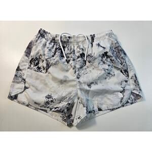 The North Face size medium M womens brief lined marbled back zip running shorts_